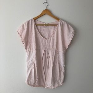 Anthropologie light pink porridge blouse